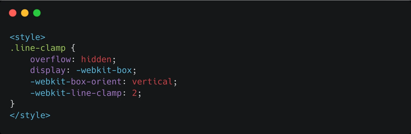 CSS line clamp - truncating
