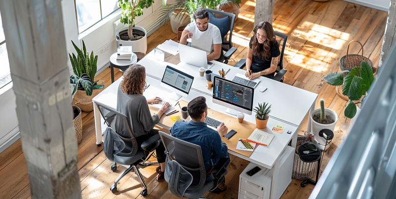 a team of developers working together