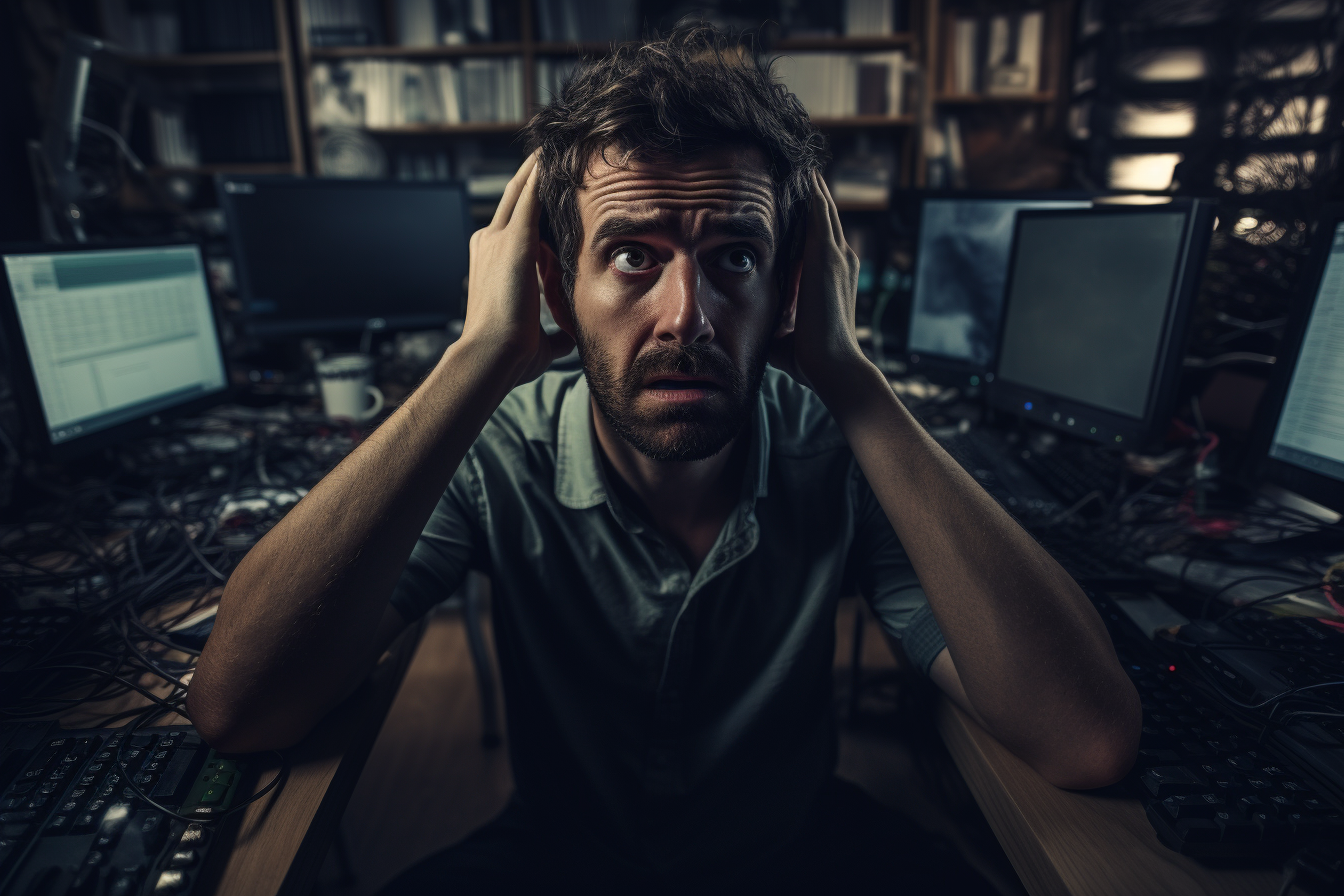 jalokim__a_photo_of_a_frustrated_programmer_in_his_deep_dark_ba_b0c71c18-5667-4e5c-b5a9-1a1323637e26
